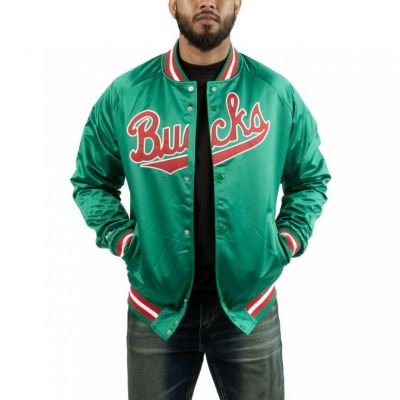 2. Kurtka Mitchell & Ness NBA Milwaukee Bucks Lightweight Jacket M STJKMG18013-MBUDKGN