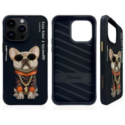 2. Etui Nimmy Glasses Cool Dog do iPhone 15 Pro - czarne