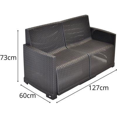 5. ZESTAW MEBLI WYPOCZYNKOWYCH 2 FOTELE + SOFA + STOLIK COMO