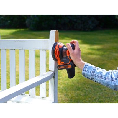 7. Szlifierka Black & Decker BDCROS18N-XJ przenośna szlifierka orbitalna 12000 RPM Czarny, Pomarańczowy