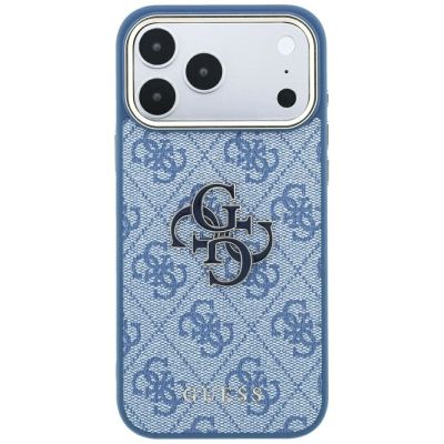3. Etui Guess 4G & Big Resin Logo na iPhone 17 Pro / 18 Pro - jasnoniebieskie