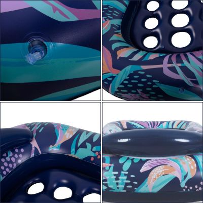 4. MATERAC DMUCHANY 175x110x42CM PŁYWAJĄCY LEŻAK LETNIA NOC 33359