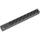 2. Bachmann 19'' 2m 8x Schuko H05VV-F 3G 1.50mm2 rozgałęziacz 8 x gniazdo sieciowe Czarny