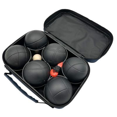 7. KULE DO GRY 6 SZT- BOULE PETANQUE CZARNE POKROWIEC ENERO PRO