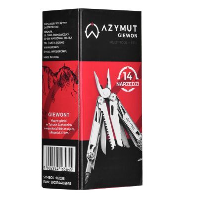 12. Multitool AZYMUT Giewon - 14 narzędzi + kabura do pasa (H2038)