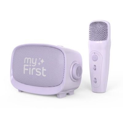 2. myFirst Voice 2 - zestaw do karaoke dla dzieci - mikrofon i głośnik bezprzewodowy z efektami modyfikacji dźwięku (purple)