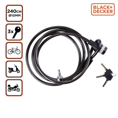 16. ZAPIĘCIE ROWEROWE LINKA NA ZAMEK 10x2400MM FAMILY BLACK+DECKER