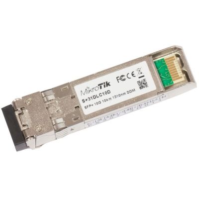2. Mikrotik S+31DLC10D moduł przekaźników sieciowych Swiatłowód 10000 Mbit/s SFP+ 1310 nm