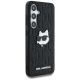 4. Etui Karl Lagerfeld Leather Monogram Pin Logo Choupette Head Samsung Galaxy S25 czarny