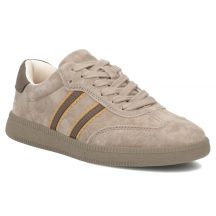 Skórzane półbuty damskie sneakersy beżowe Filippo DP7984