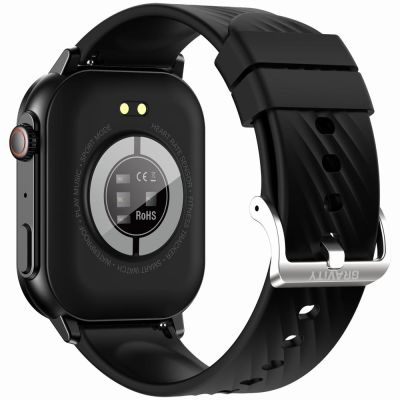 8. Smartwatch Gravity GT15-1 Czarny Pasek Silikonowy + Czarna Bransoleta