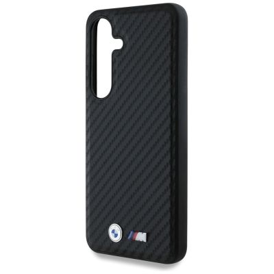 6. Etui BMW Leather Carbon MagSafe na Samsung Galaxy S25 - czarne