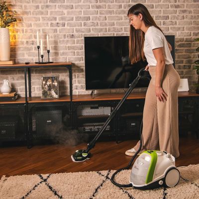 9. Odkurzacz parowy Polti Vaporetto Smart 110 Eco, Moc 1500 W, Ciśnienie pary 4 bar, Pojemność zbiornika na wodę 2 L, Biały/Zielony