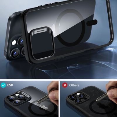 5. Etui ESR Classic Hybrid Halolock MagSafe + szkło hartowane na iPhone 16 Pro Max - przezroczyste z czarną ramką