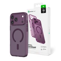 Etui AMAZINGTHING Minimal Mag Lens Case na iPhone 18 Pro z osłoną aparatu i mocowaniem na smycz kompatybilne z MagSafe - fioletowe
