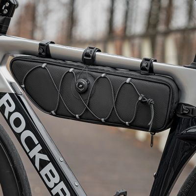 3. Torba pod ramę 2L Rockbros TL003 ROAD TO SKY wodoodporna – czarna