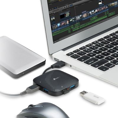 4. Hub TP-LINK UH400 (4x USB 3.0; kolor czarny)