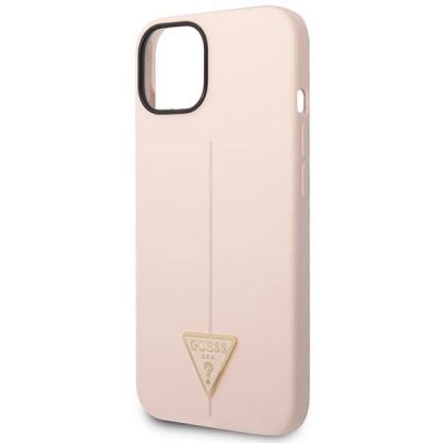 6. Etui Guess Silicone Triangle na iPhone 14 - różowe