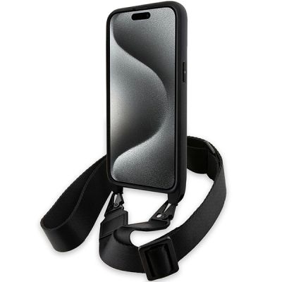 4. Etui BMW M Edition Carbon Stripe & Strap na iPhone 15 Pro Max - czarne