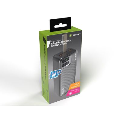 9. TRACER POWERBANK BLAZE 30000MAH 65W CZARNY