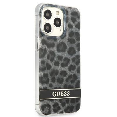 4. Etui Guess Leopard na iPhone 13 Pro / iPhone 13 - szare