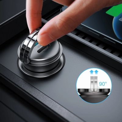 6. Joyroom szybka ładowarka samochodowa USB Typ C / USB 45 W 5 A Power Delivery Quick Charge 3.0 AFC SCP szary (C-A35)