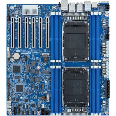 4. Płyta główna Gigabyte MS74-HB0 2x LGA4710 Intel Xeon 6 SoC (16x DIMM, 3x SlimSAS (12x SATA), 2xM.2, 2x10Gbe, 2x1Gbe, IPMI, E-ATX)