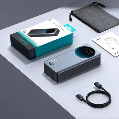 16. Powerbank Joyroom JR-PBF05 Pro 30000mAh 65W z wyświetlaczem cyfrowym 2x USB-C 1x USB-A - czarny
