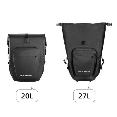 2. Torba na bagażnik Rockbros AS-001 wodoodporna 27 l - czarna