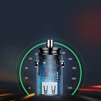 9. Baseus Circular PPS inteligentna ładowarka samochodowa z portami USB Quick Charge 4.0 QC 4.0 i USB-C PD 3.0 SCP czarny (CCALL-YS01)