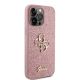 4. Etui Guess Glitter Script Big 4G do iPhone 15 Pro - różowe
