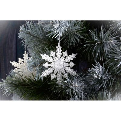 7. PŁATEK ŚNIEGU BOMBKA ZAWIESZKA 2SZT WZÓR 12 RAMION