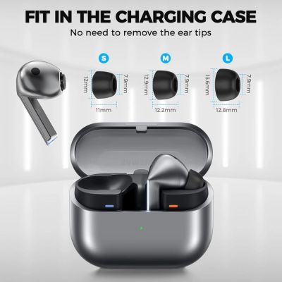 3. Nakładki Tech-Protect Ear Tips do słuchawek Samsung Galaxy Buds 3 Pro w rozmiarach S / M / L - czarne (3 szt.)