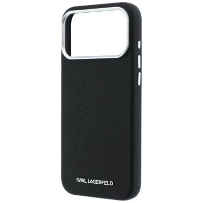 6. Etui Karl Lagerfeld Grained Elongated Logo MagSafe na iPhone 17 Pro Max / 18 Pro Max - czarne