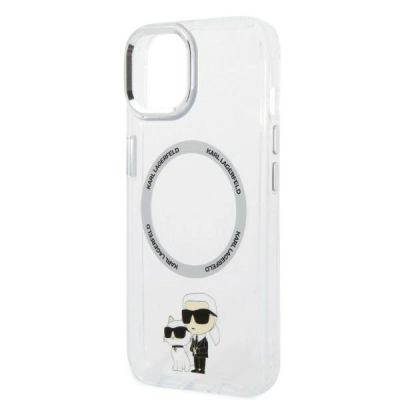 6. Etui Karl Lagerfeld Iconic Karl&Choupette MagSafe na iPhone 14 Plus - przezroczyste