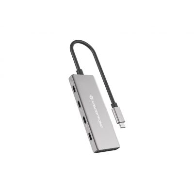 2. Conceptronic HUBBIES16G huby i koncentratory USB 3.2 Gen 2 (3.1 Gen 2) Type-C 10000 Mbit/s Szary