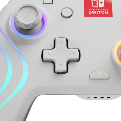 8. PDP Afterglow Wave Biały USB Gamepad Analogowa/Cyfrowa Nintendo Switch, Nintendo Switch Lite, Nintendo Switch OLED