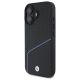 2. Etui BMW Sign Leather Textured And Line MagSafe na iPhone 16  - czarne