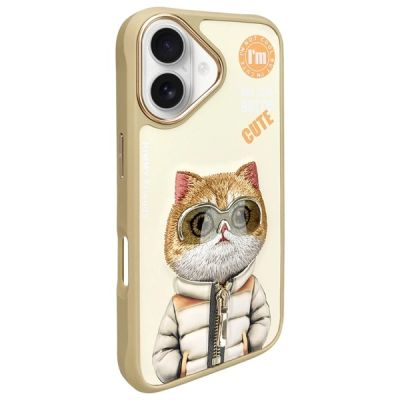 2. Etui Nimmy Cool&Cute 2.0 Cat na iPhone 16 - zielone