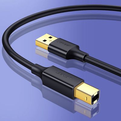 4. Ugreen kabel USB Typ B do drukarki (męski) - USB 2.0 (męski) 480 Mbps 1 m czarny (US135 20846)
