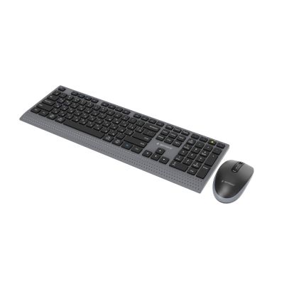 5. GEMBIRD BEZPRZEWODOWY ZESTAW KLAWIATURY + MYSZ DUAL MODE, 2.4 GHZ + BT, SLIM, UKŁAD RU, KOLOR CZARNY