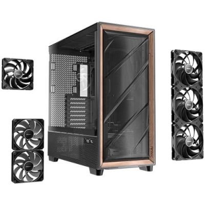 18. Antec FLUX PRO Full Tower Czarny, Drewno