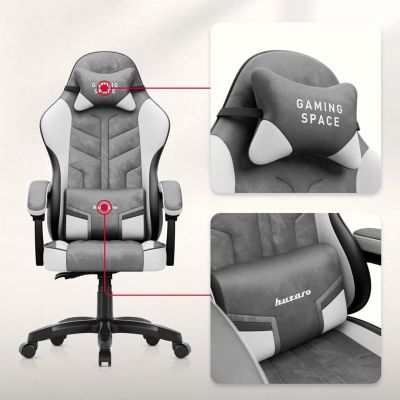 11. Fotel gamingowy Huzaro Force 2.7 Grey