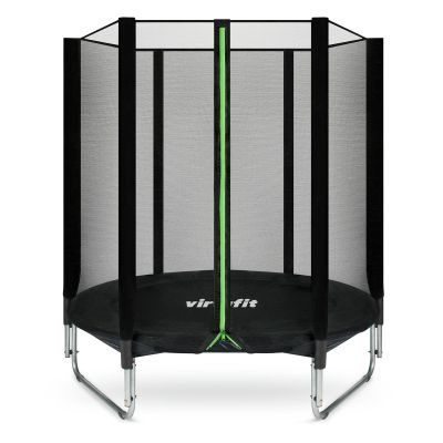 7. VIRTUFIT TRAMPOLINA Z SIATKĄ BEZPIECZEŃSTWA - CZARNA - 183 CM