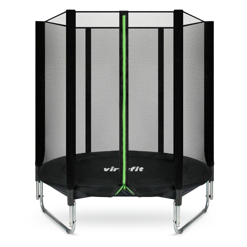 7. VIRTUFIT TRAMPOLINA Z SIATKĄ BEZPIECZEŃSTWA - CZARNA - 183 CM