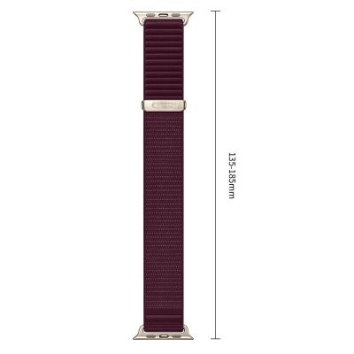 3. Pasek Tech-Protect NylonLoop na Apple Watch 44 / 45 / 46 / 49 mm - burgundowy