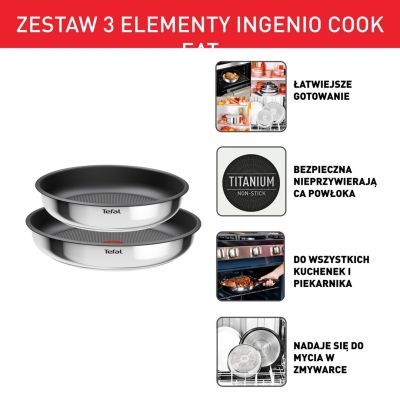 5. Zestaw 2 patelni TEFAL Ingenio Cook Eat L8813S75
