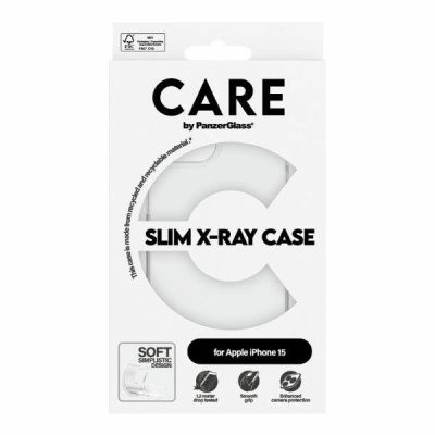 4. Etui CARE by PanzerGlass Slim X-Ray Case na iPhone 15  - przezroczyste