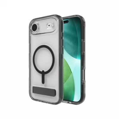 Etui ZAGG Santa Cruz Snap KS MagSafe z podstawką na iPhone Air - przezroczysto-czarne