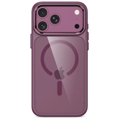 3. Etui Tech-Protect Magmat Magsafe CC na iPhone 17 Pro Max / 18 Pro Max - przezroczysto-burgundowe